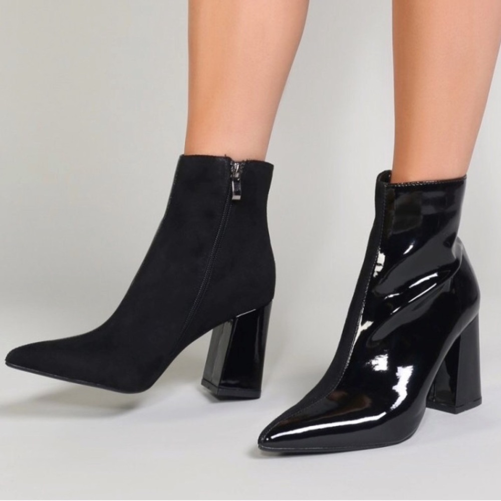 Public Desire Black Ankle Boots